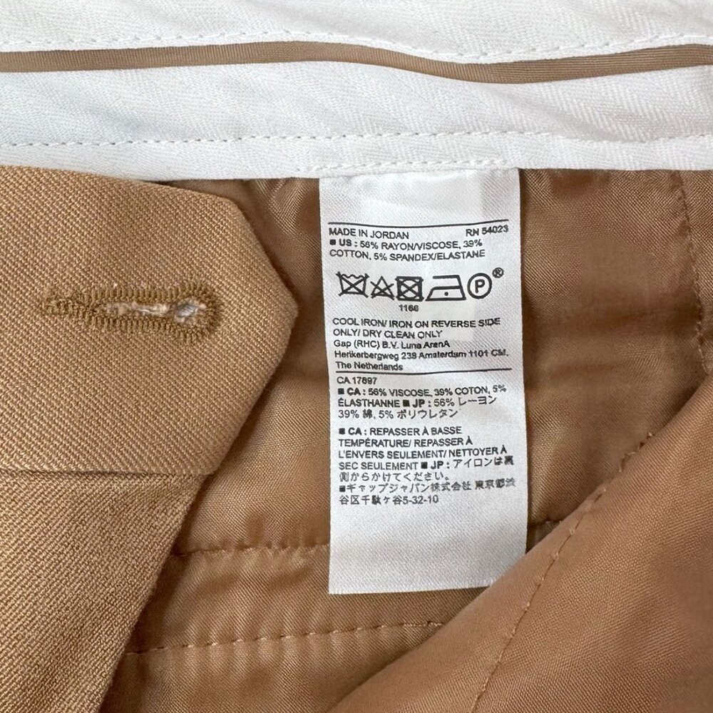 Banana Republic Sloan Dark Camel Slim Ankle Pant 2P NWT - Picture 9 of 10